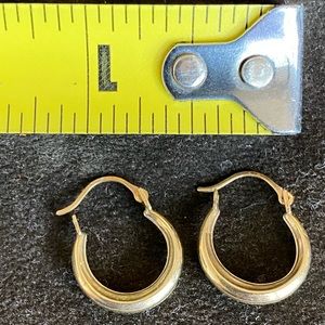 Tiny gold hoop earrings #5